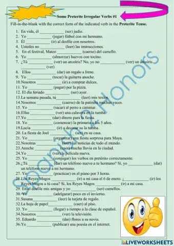 Some Preterite Irregular Verbs 1