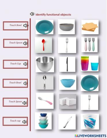 indicate named object - spoon, bowl, cup - 1.03 - Dashly