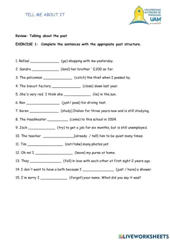 Talking about the past