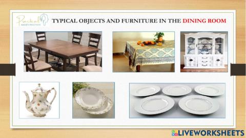 Vocabulary test - the dining room