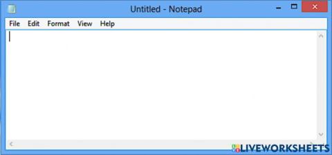 LABEL THE PARTS OF NOTEPAD WINDOW