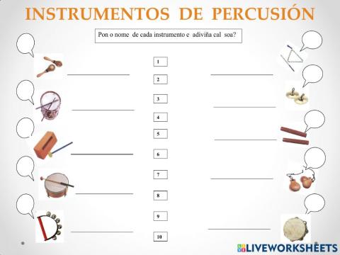 Instrumentos de percusión 2º