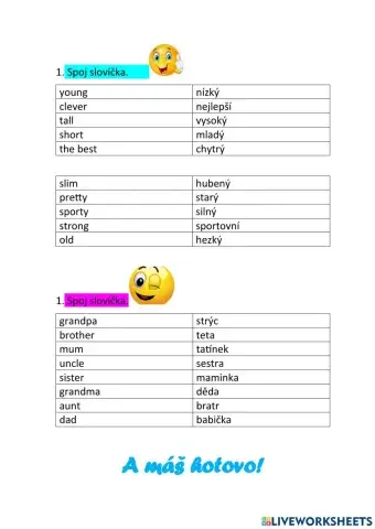 Slovíčka Click lekce 12