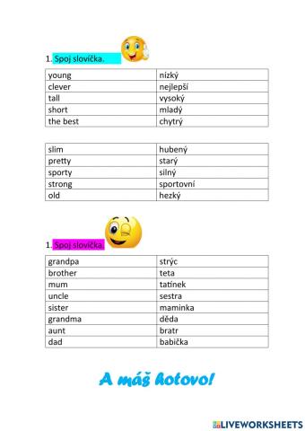 Slovíčka Click lekce 12