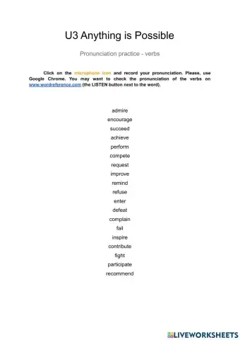 Pronunciation practice