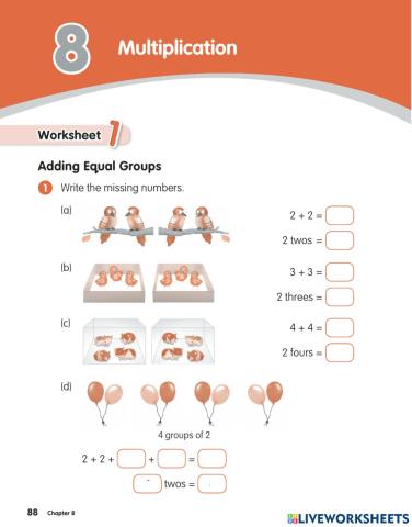 Multiplication pg.88 , 89