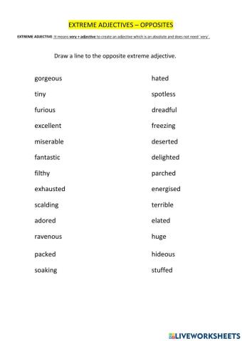 Opposites of Extreme Adjectives