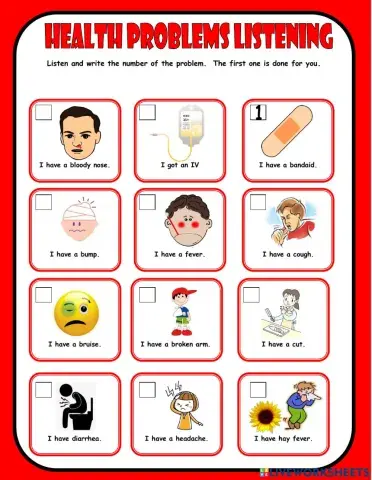 Health Problems Listening for Young Learners