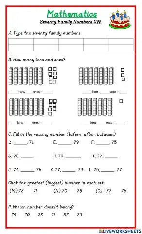 Seventy family numbers