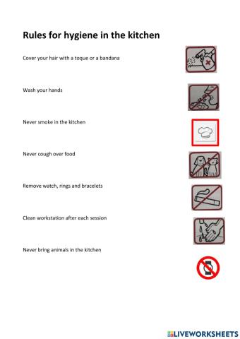 Rules in kitchen