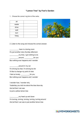 Present Continuous - Lemon Tree