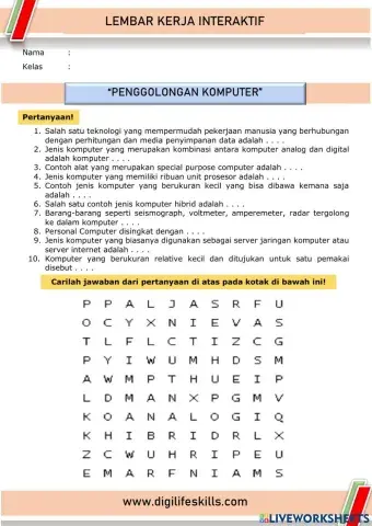 Penggolongan Komputer