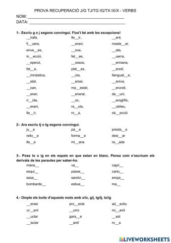 J-g tj-tg ig-tx ix-x