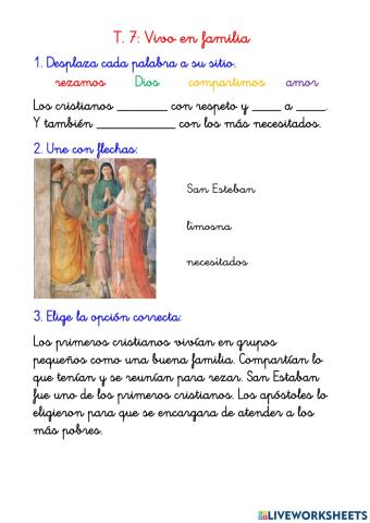 Tema 7: Vivo en familia