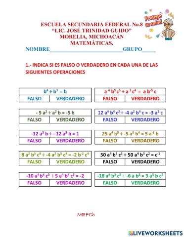 Cociente de monomios