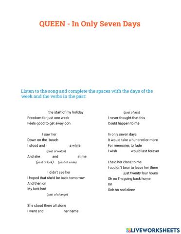 Queen - In Only Seven Days