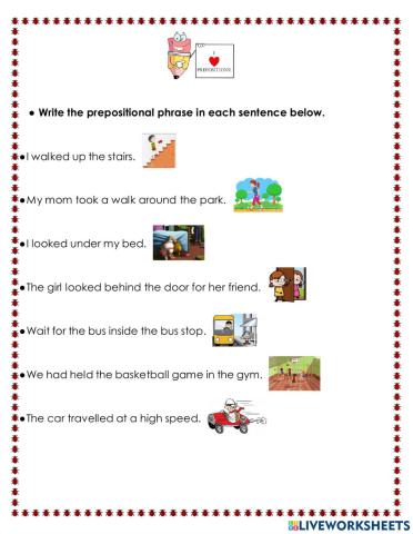 Prepositions of Place phrases