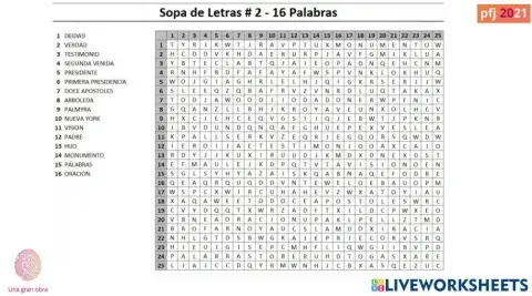 Sopa de letras -la nueva proclamación-