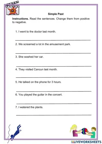 Simple Past -Positive to Negative