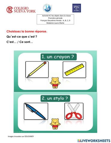 Les objets dans la classe