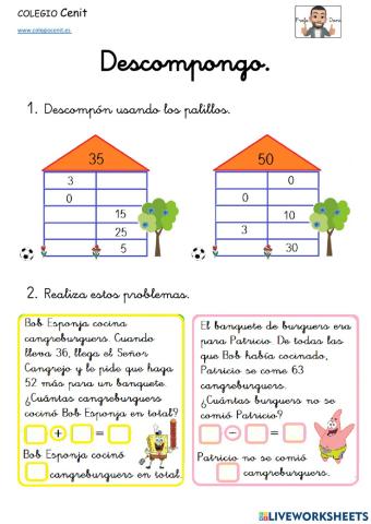 Descompongo números y problemas.