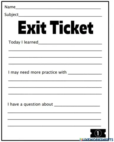 Exit Ticket