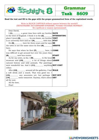 Spotlight 8 Task 8609