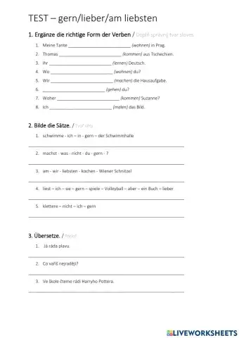 Gern, lieber, am liebsten