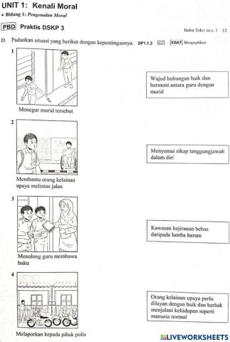 Pendidikan moral unit 1 latihan tp3