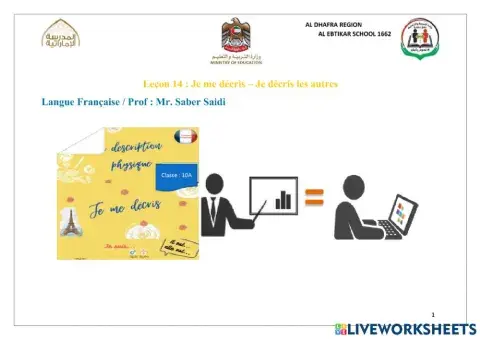 Je me décris - Je décris les autres (P2)