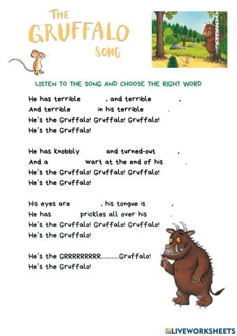 The Gruffalo song