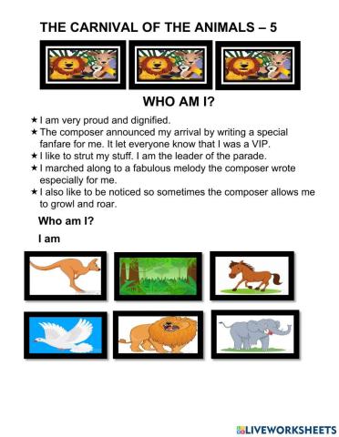 The carnival of the animals - 5