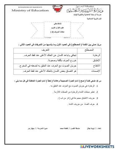صفات الحروف (2)