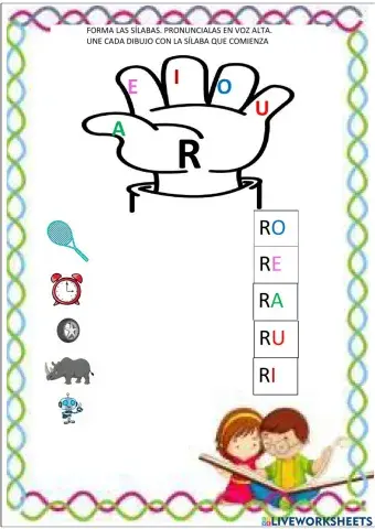 Ficha formar silabas letra R