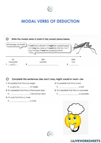 Modal verbs of deduction