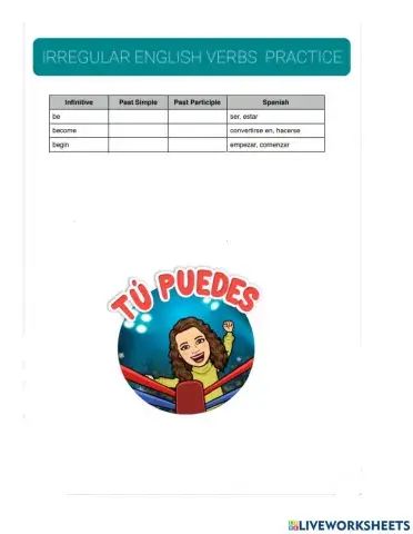 3 English irregular verbs practice in alphabetical order