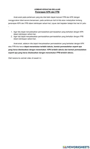 Penerapak kpk dan fpb