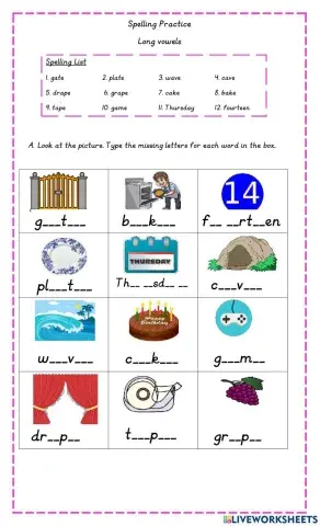 Long Vowel a-e