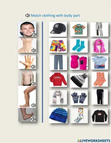 Match clothing with body part - Neo