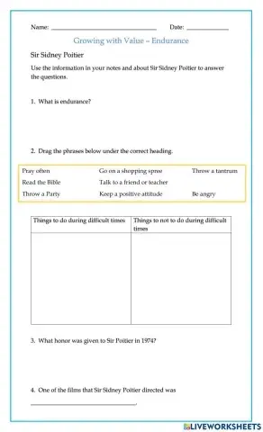 Growing in Value, Endurance