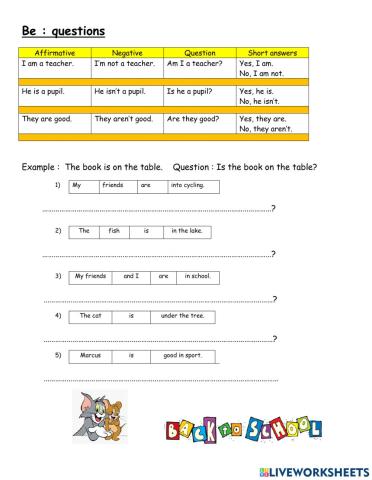 Be : questions
