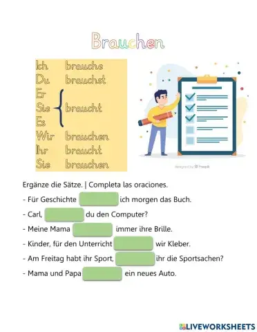 Brauchen - Konjugation