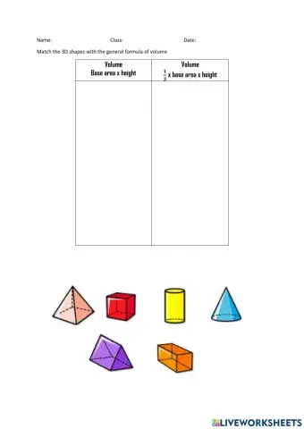 Volume of 3D Shapes
