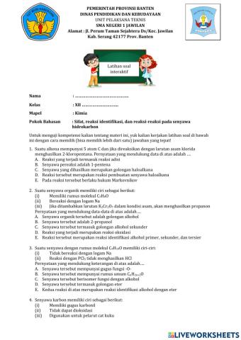 Latihan soal Interaktif