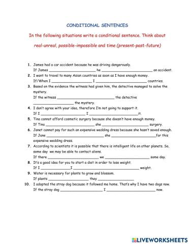 Conditional Sentences