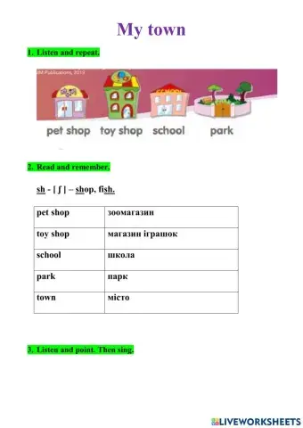 My town - Smart Junior 2. Module 6