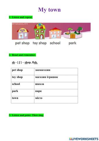 My town - Smart Junior 2. Module 6