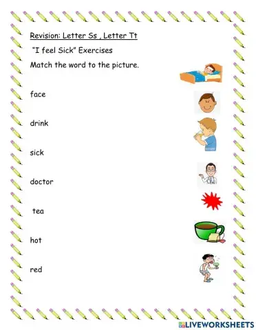 Vocabulary Practice Letter Ss, Letter Tt