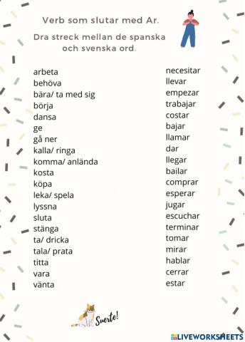 Verb som slutar med AR