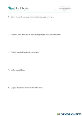 El participio griego